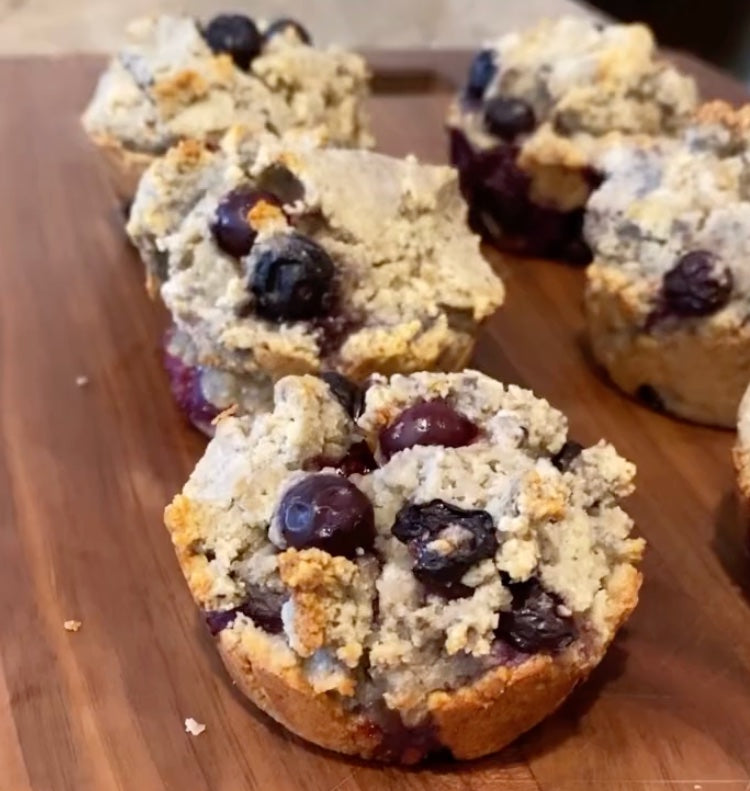 High-protein Blueberry Muffins
