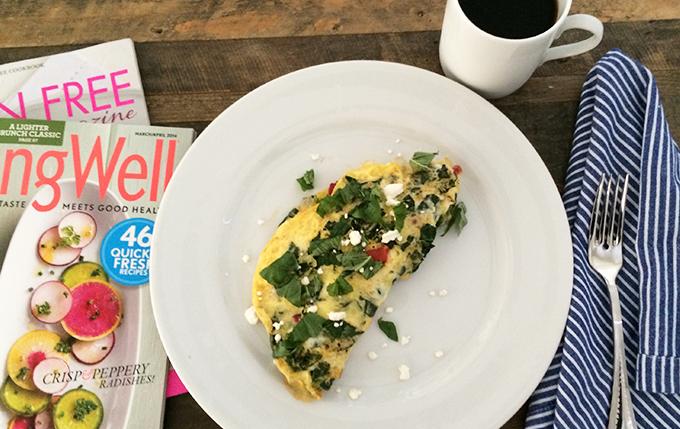 Basil and Red Pepper Breakfast Omelet