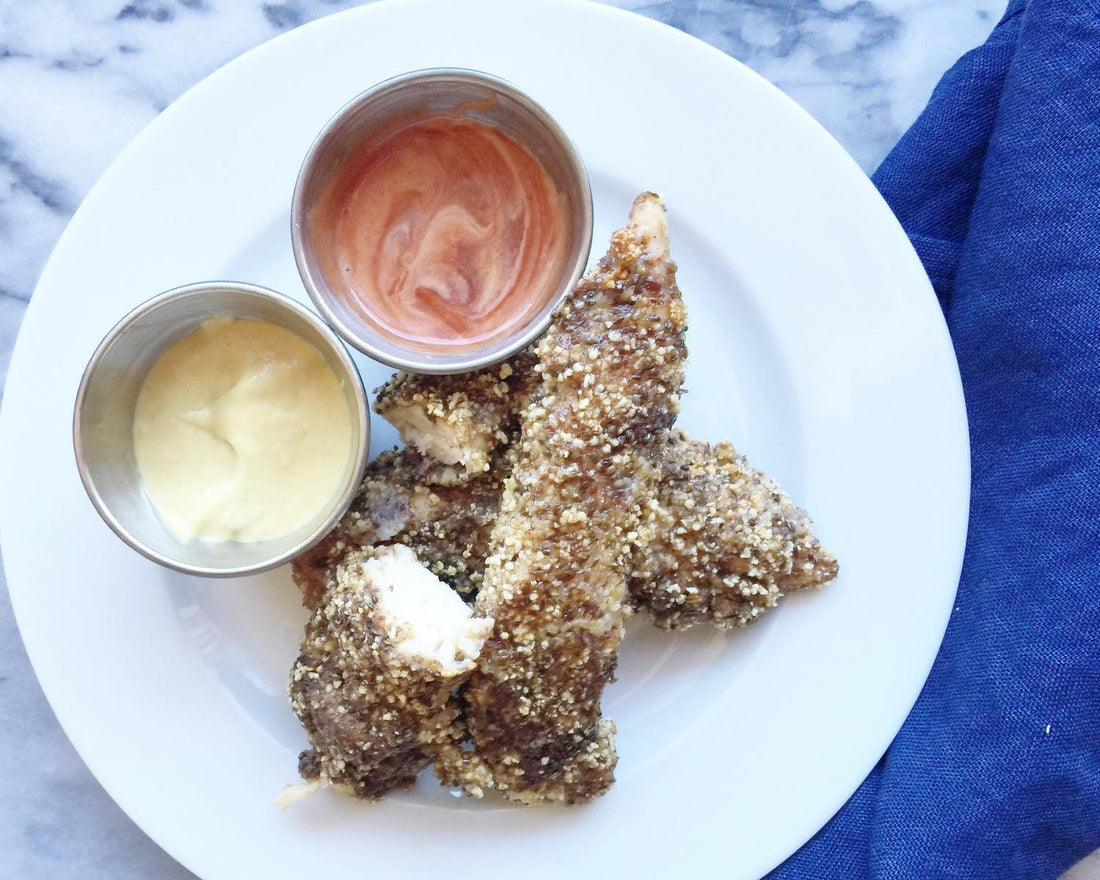 Cripsy Chia Flax Chicken Fingers