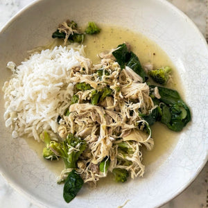 Brothy Lemon Dijon Chicken and Broccoli (Pressure Cooker, One Pot)