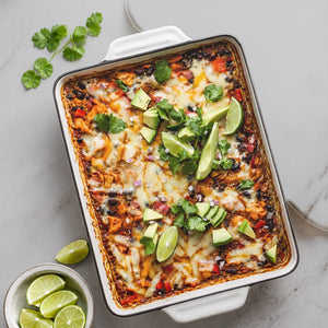 Let’s Fab Four That: Chicken Enchilada Quinoa Bake