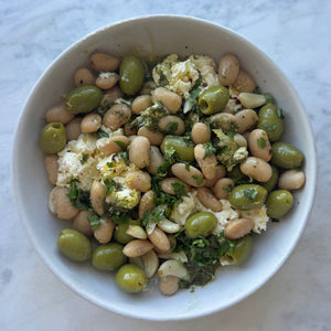 Butter Bean & Green Olive Pesto Dip | High-Fiber & Flavor-Packed
