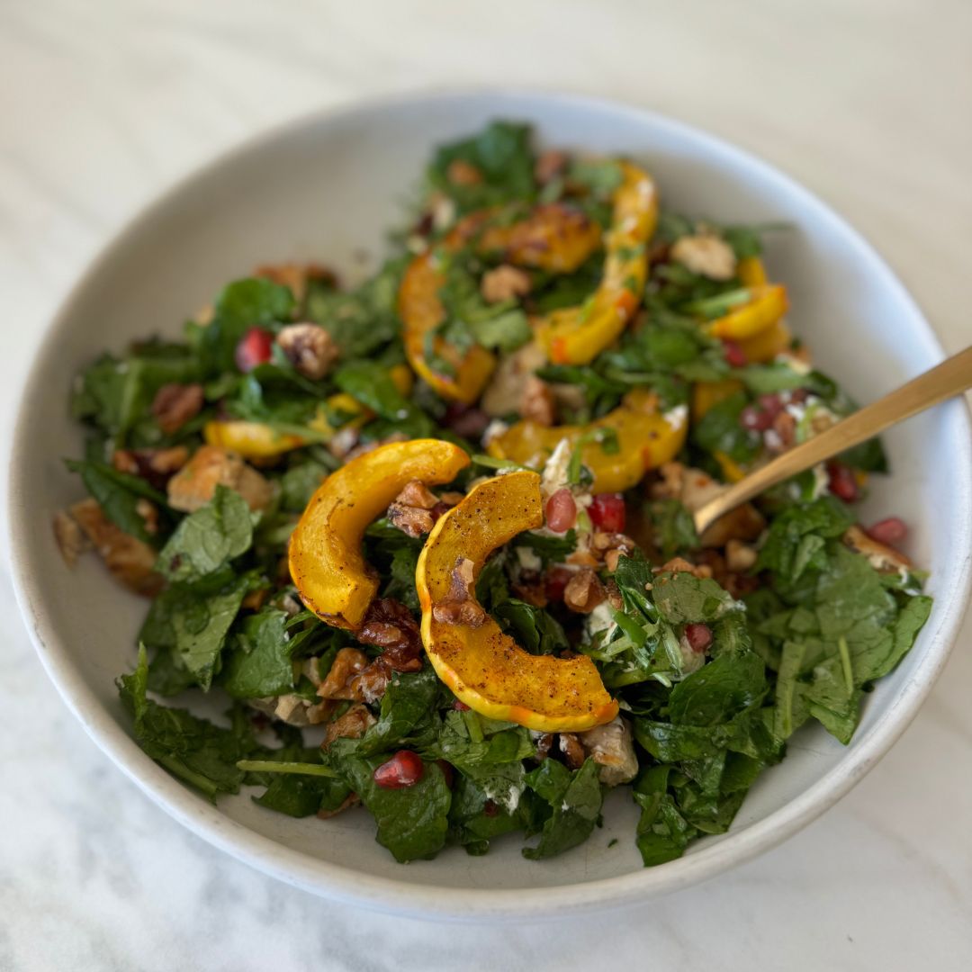 Nourishing Roasted Chicken and Delicata Squash Salad