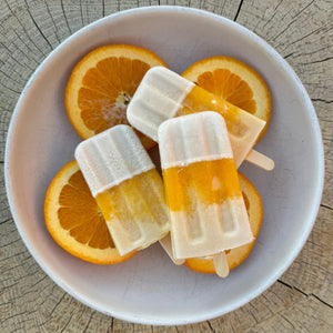 Sugar-Free Candy Corn Electrolyte Popscicles