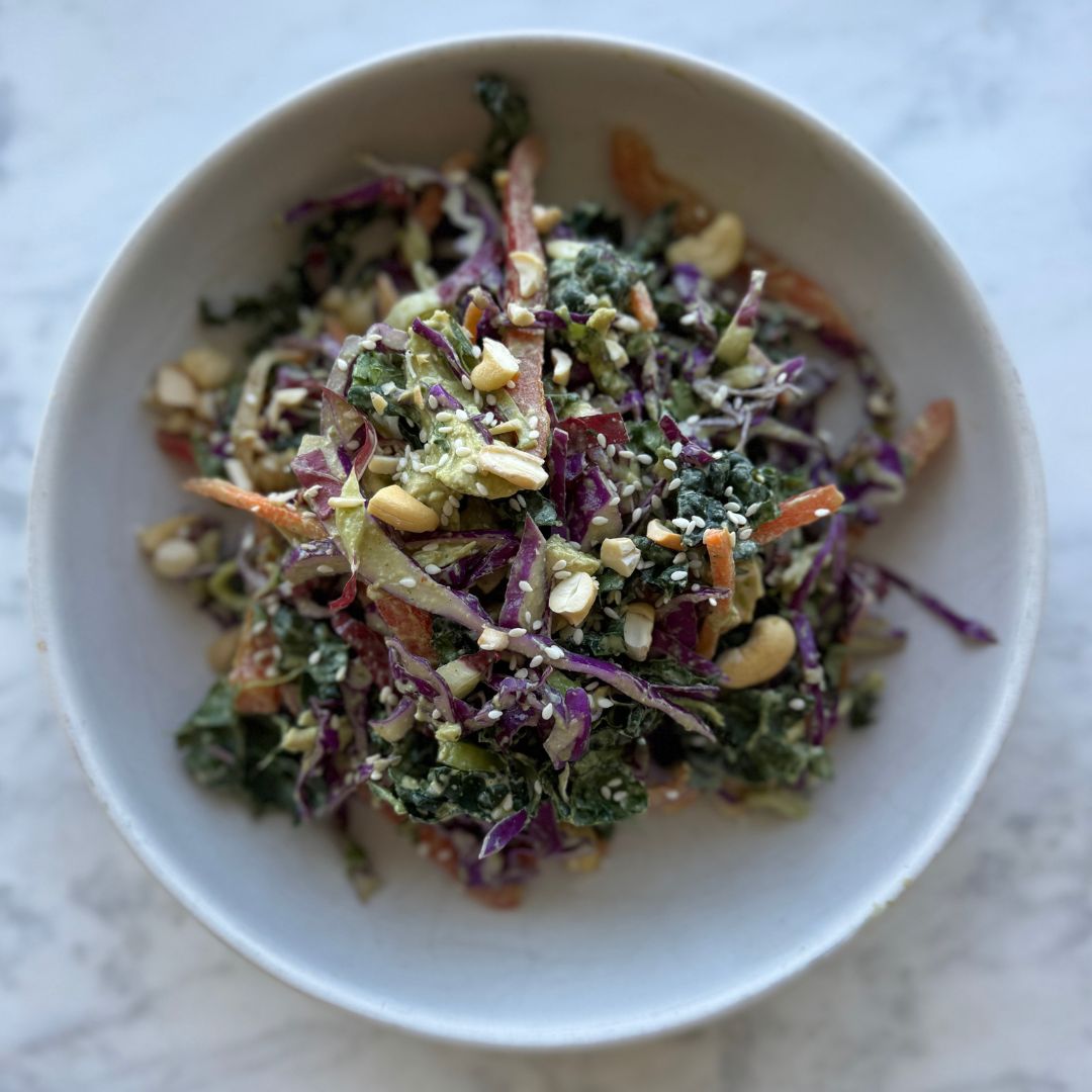 Thai Chicken Salad with Spicy Cashew Dressing | A Body Love Everyday Favorite