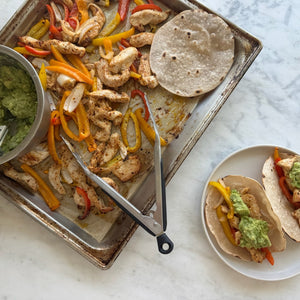 Sheet Pan Chicken & Veggie Fajitas | A 30-minute, Blood Sugar-Friendly Dinner for Busy Nights