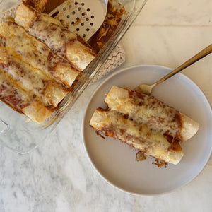 Grain-Free Sheet Pan Chicken and Cheese Enchiladas