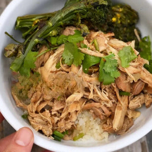 Slow Cooker No-Soy Terryaki Chicken Cauliflower Rice Bowl