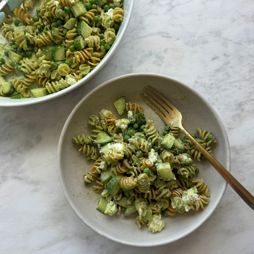 Basil Green Goddess Lupin Pasta Salad