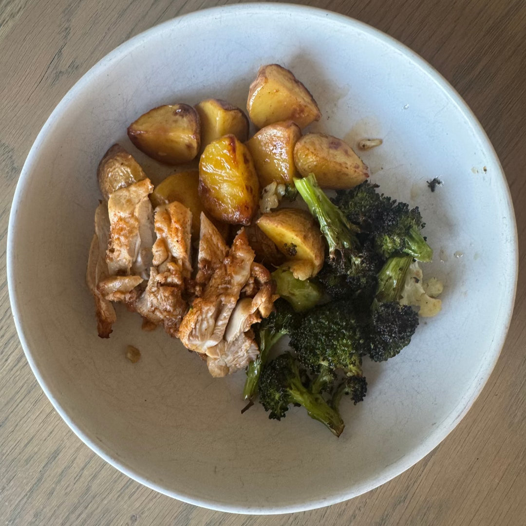 Post-Sports Sheet Pan Lemon Garlic Chicken & Potatoes