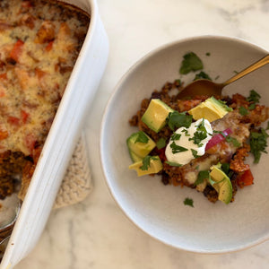 Chicken Enchilada Quinoa Bake