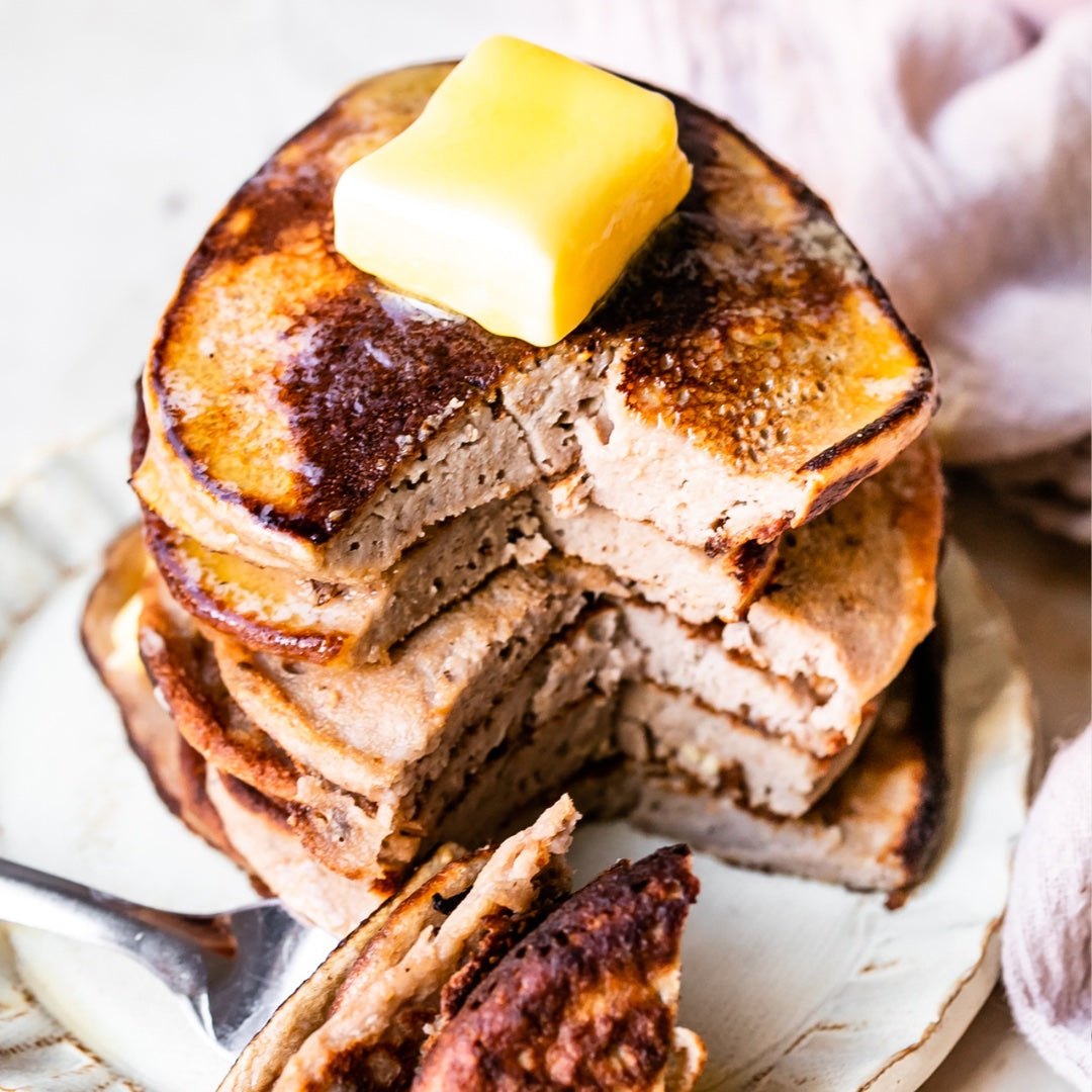 Pink Protein Pancakes for Valentine's Day 